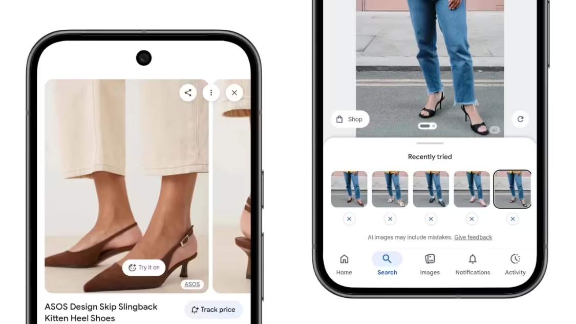 谷歌AI虚拟试穿功能支持鞋类 上传照片即可在线试穿运动鞋高跟鞋 谷歌AI虚拟试穿功能支持鞋类 上传照片即可在线试穿运动鞋高跟鞋