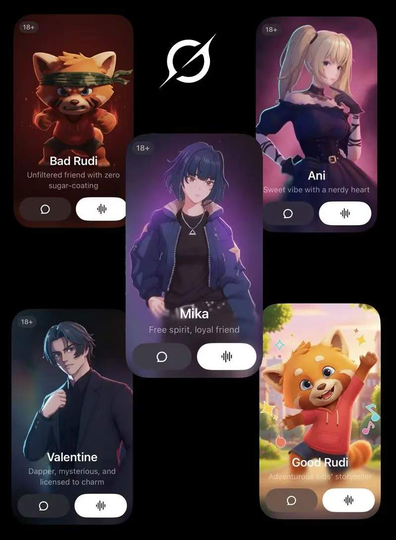 xAI Grok「虚拟女友」新形象 Mika 官宣上线