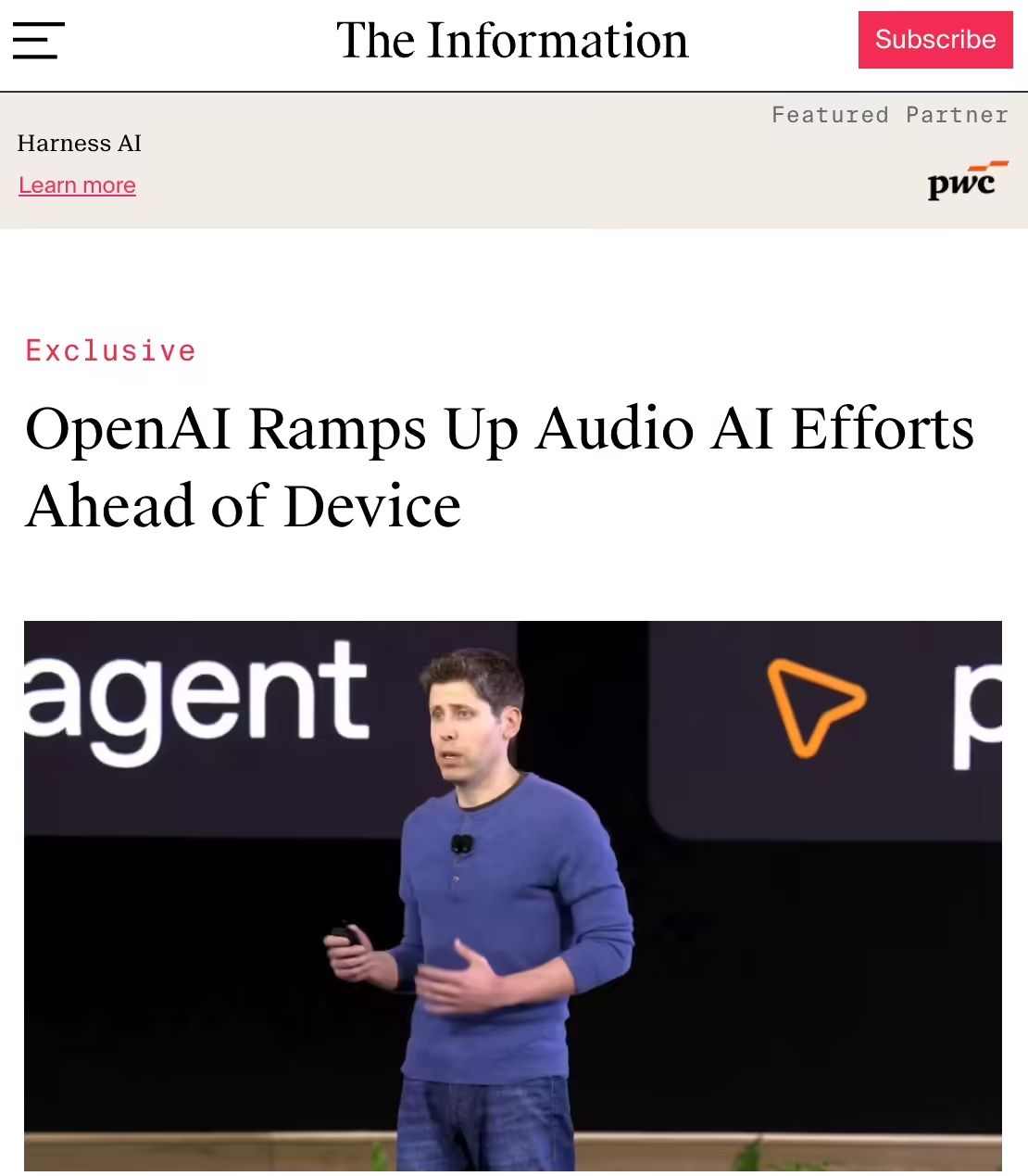 OpenAI强化音频AI研发，布局语音交互设备