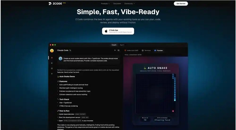 Z Code：AI协同开发工具可视化界面全面解析