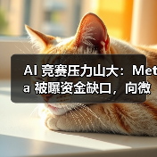AI 竞赛压力山大:Meta 被曝资金缺口,向微软、亚马逊求援 AI 竞赛压力山大:Meta 被曝资金缺口,向微软、亚马逊求援