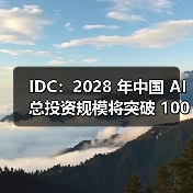 IDC:2028 年中国 AI 总投资规模将突破 1000 亿美元,五年复合增长率达 35.2% IDC:2028 年中国 AI 总投资规模将突破 1000 亿美元,五年复合增长率达 35.2%