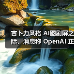 吉卜力风格 AI图刷屏之际,消息称 OpenAI 正测试 GPT-4o 生图模型水印 吉卜力风格 AI图刷屏之际,消息称 OpenAI 正测试 GPT-4o 生图模型水印