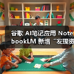 谷歌 AI笔记应用 NotebookLM 新增“发现资料”功能,可自动检索相关网络资源 谷歌 AI笔记应用 NotebookLM 新增“发现资料”功能,可自动检索相关网络资源