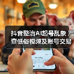 抖音整治AI起号乱象 严查低俗视频及账号交易 抖音整治AI起号乱象 严查低俗视频及账号交易