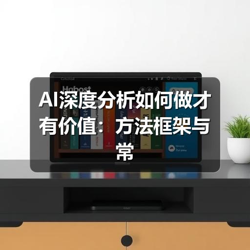 AI深度分析如何做才有价值:方法框架与常见误区 AI深度分析如何做才有价值:方法框架与常见误区