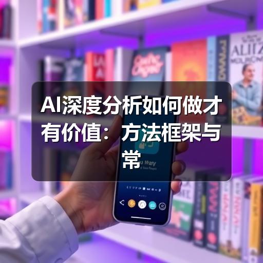 AI深度分析如何做才有价值:方法框架与常见误区 AI深度分析如何做才有价值:方法框架与常见误区