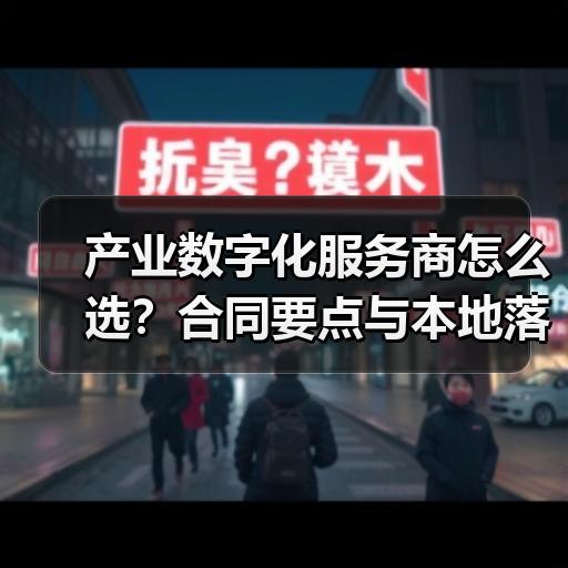 产业数字化服务商怎么选？合同要点与本地落地案例复盘