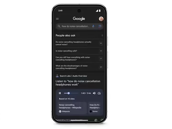 谷歌搜索推出音频概览功能：AI 生成播客式总结