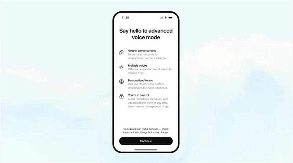 ChatGPT 高级语音模式升级：更有“人情味”，新增多语言翻译功能
