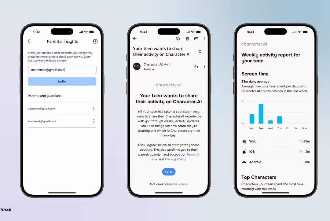 被指导致青少年自杀后，聊天机器人平台 Character.AI 将允许家长查看子女使用记录