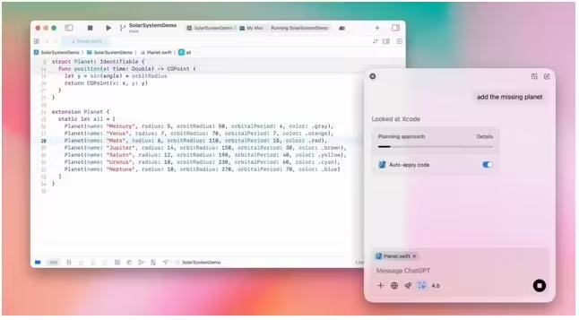 OpenAI 更新 macOS 版 ChatGPT，可在 Xcode 等 IDE 中直接编辑代码
