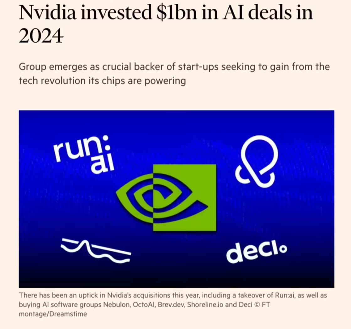 英伟达 2024 年豪掷 10 亿美元，为 AI 初创公司提供资金支持