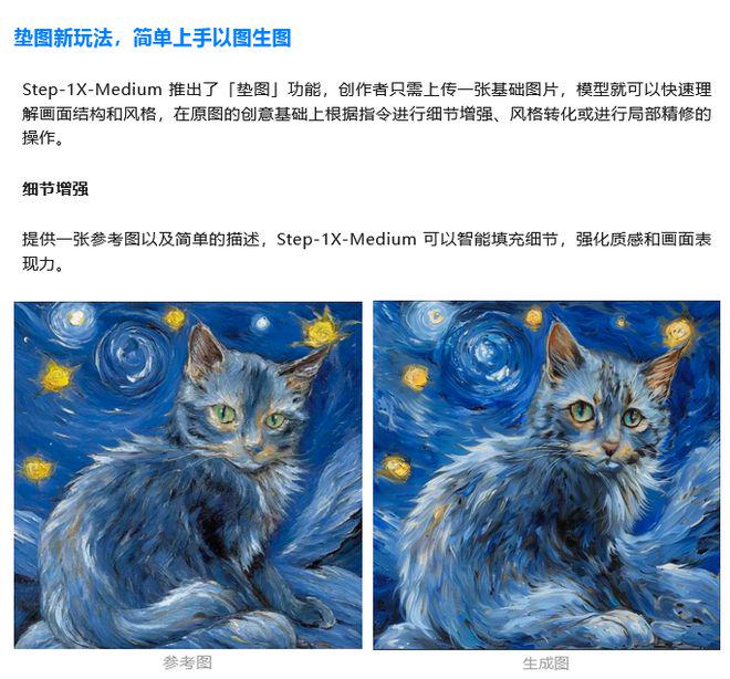 阶跃星辰发布 Step-1X-Medium 模型：AI 图片生成提速 30%、支持图生图垫图玩法、升级中国风创作
