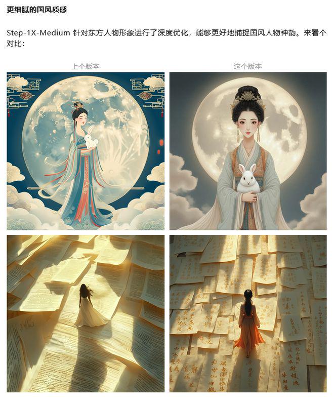 阶跃星辰发布 Step-1X-Medium 模型：AI 图片生成提速 30%、支持图生图垫图玩法、升级中国风创作