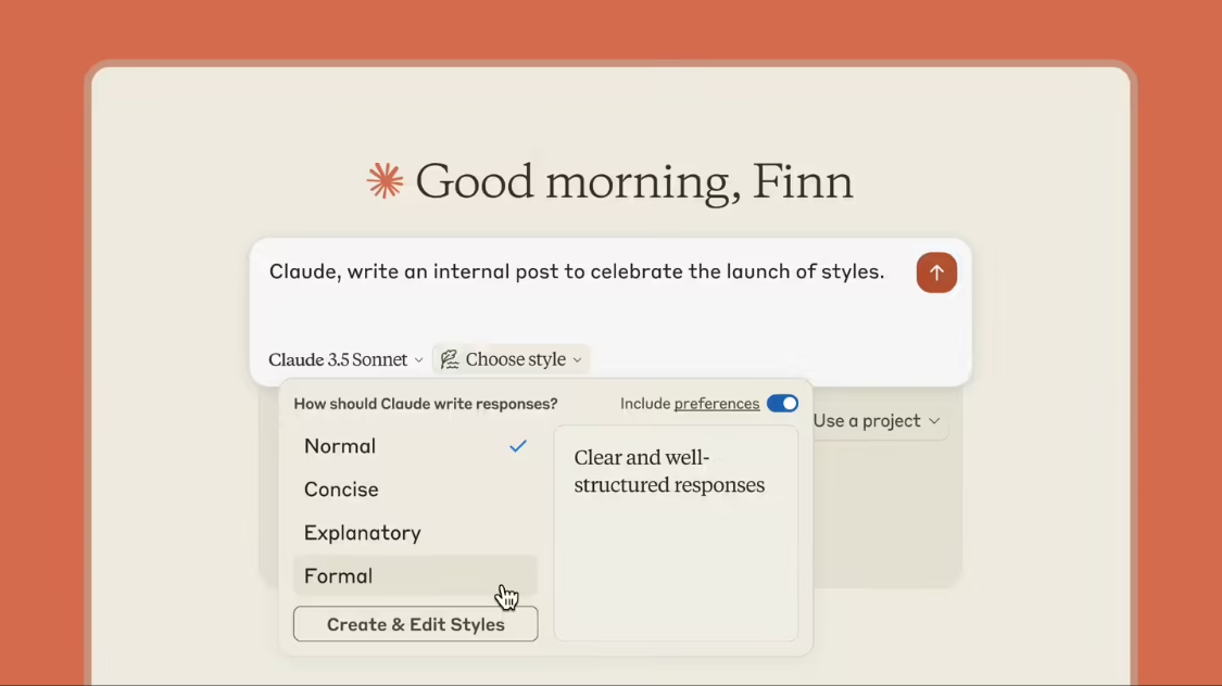 Claude 获推“自定义样式”功能，让文本生成风格更匹配需求