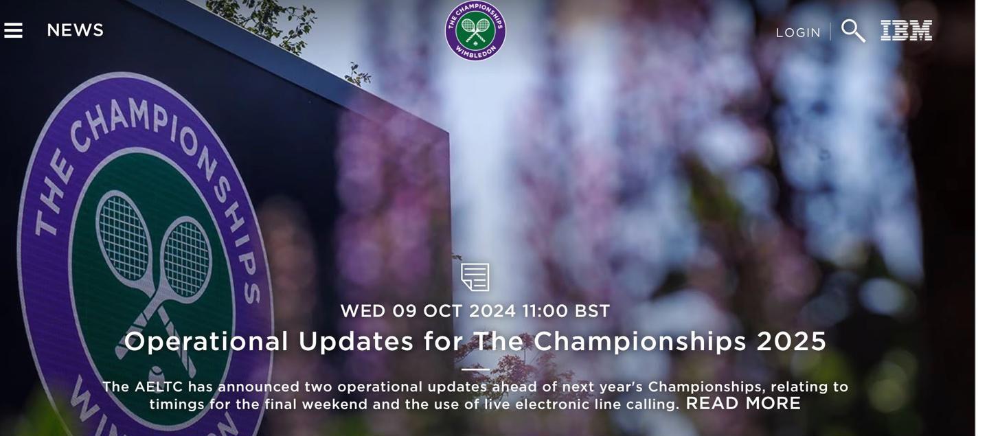 英国温布尔登网球锦标赛明年起引入 AI 鹰眼线审系统取代人类司线员