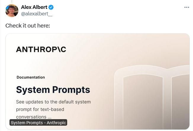 Anthropic 公开 Claude AI 模型的系统提示词