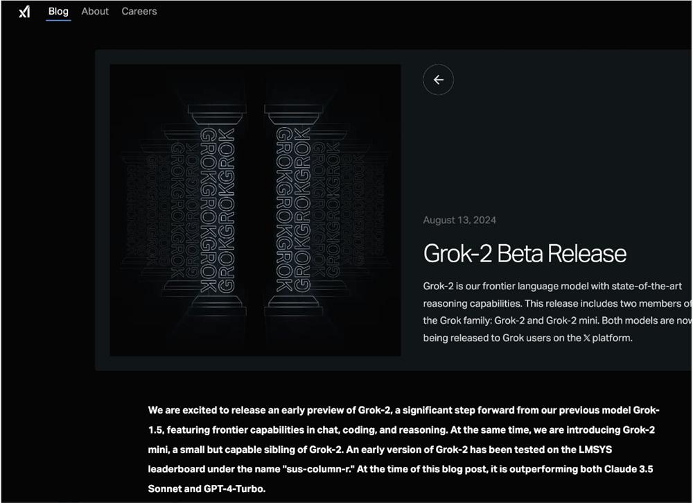 马斯克旗下xAI 发布 Grok-2 可在 X 上添加图像生成功能
