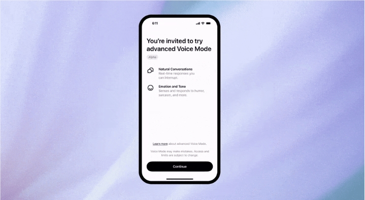 GPT-4o语音功能开启灰度测试 不仅能讲笑话、学猫叫还能帮练口语