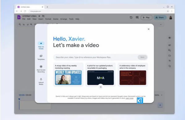 谷歌推AI视频剪辑应用Vids 测试Gemini AI生成演示视频 谷歌推AI视频剪辑应用Vids 测试Gemini AI生成演示视频