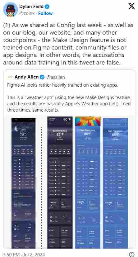 Figma涉嫌抄袭苹果应用设计 下架Make Designs功能
