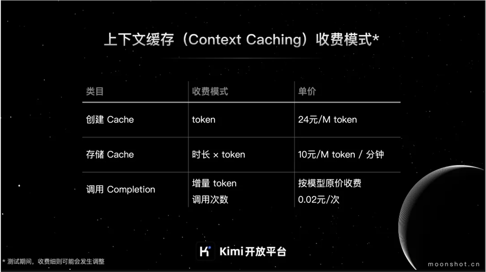 月之暗面 Kimi 开放平台「上下文缓存」正式公测 长文本模型降本 90%