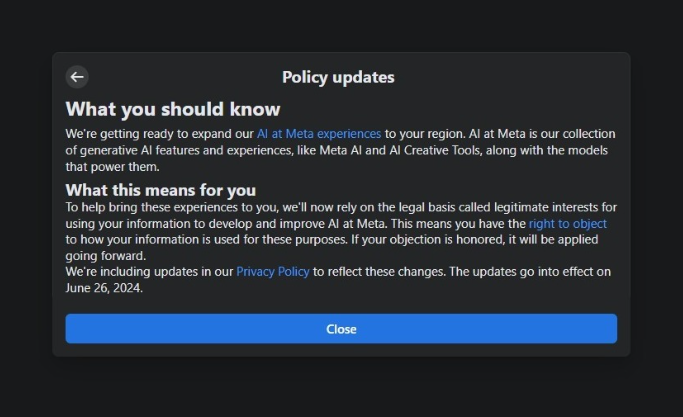Meta 将使用来自欧洲用户的数据训练 AI，声称此举具有合法权益