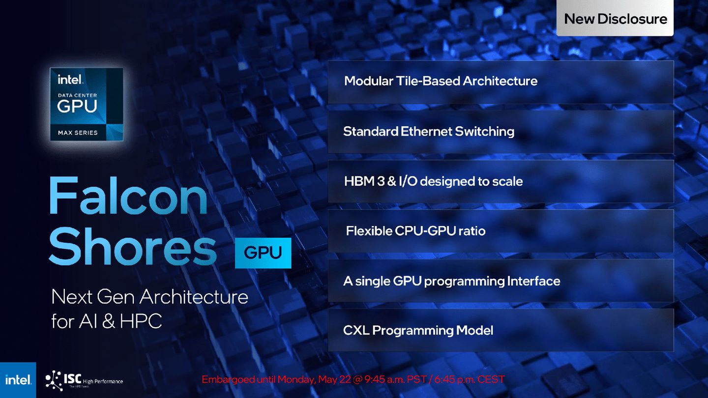 英特尔 Falcon Shores GPU 明年晚些时候推出，已为 AI 负载重构