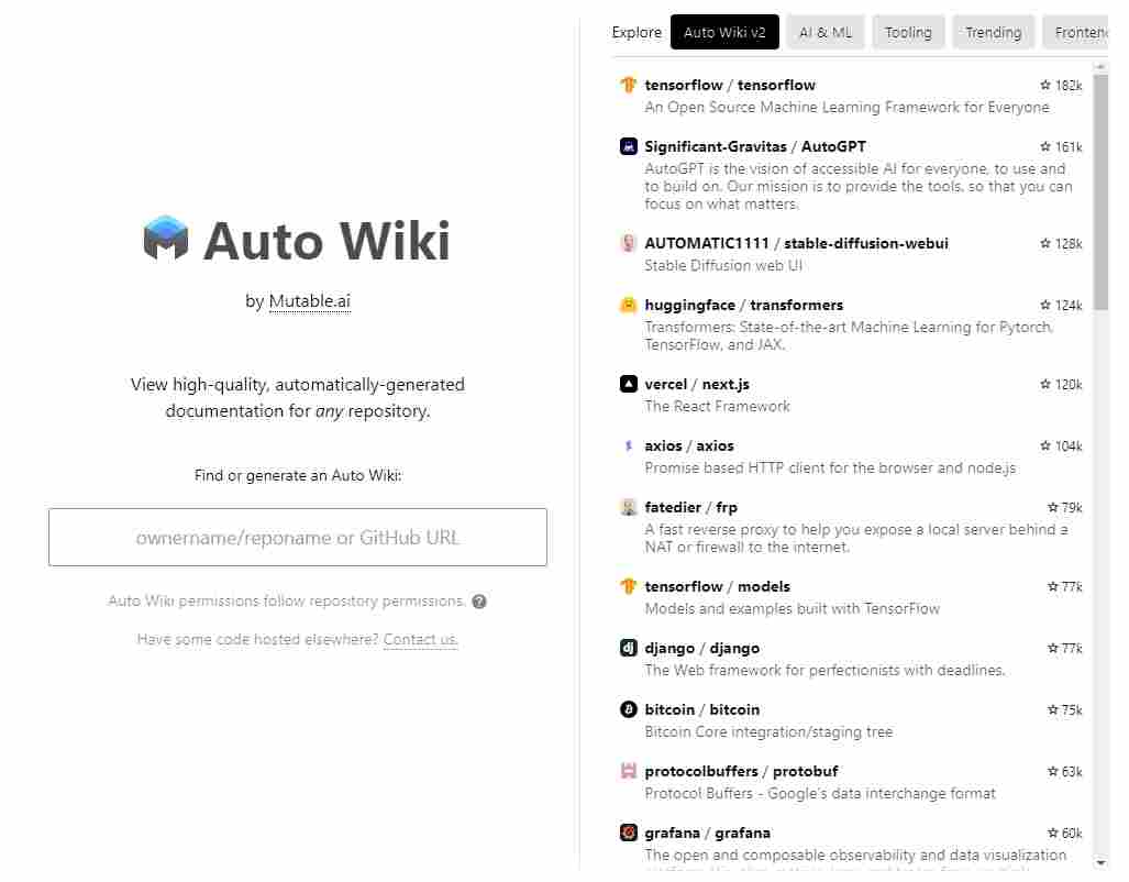 Mutable AI发布Auto Wiki v2：将代码转换为类似于维基百科风格的文章