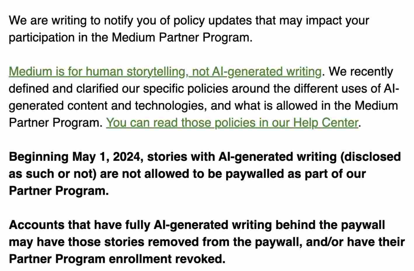 海外写作平台 Medium 5 月起禁止发布完全由 AI 生成的付费类文章