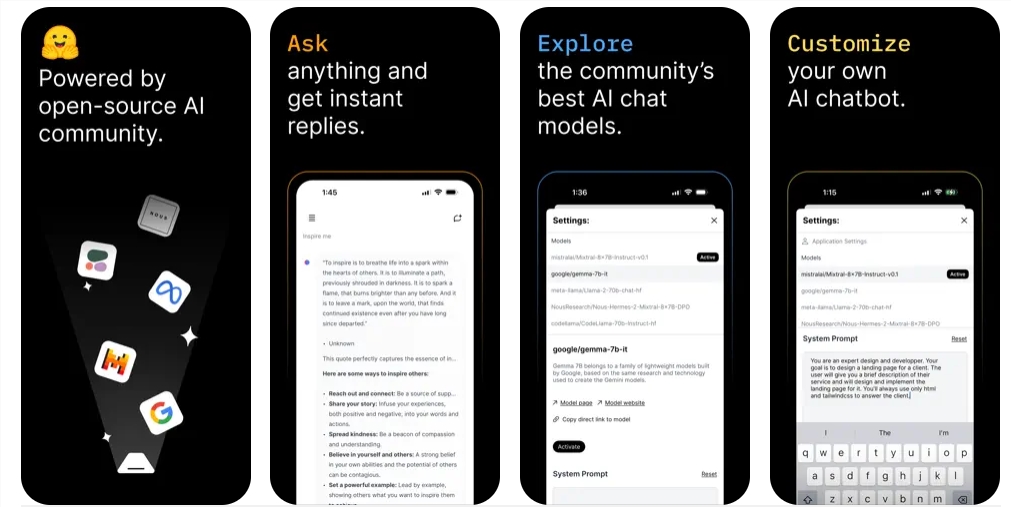 可以在手机上用开源模型了！Hugging Face发布手机应用Hugging Chat