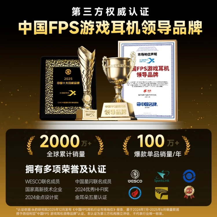 中国FPS游戏耳机领导品牌引领行业标杆