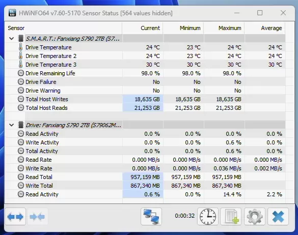 新版梵想S790评测：升级英韧IG5222主控，功耗降低性能提升