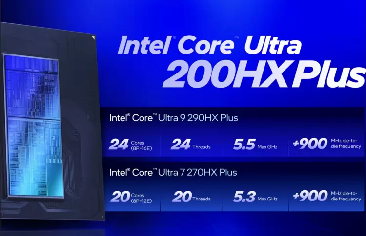 英特尔发布面向高端游戏本的酷睿Ultra 200HX Plus处理器