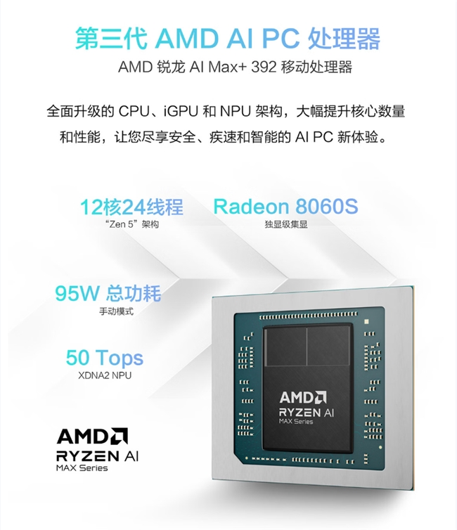 14英寸高性能轻薄本锐龙AI Max版 学习创作娱乐全能体验