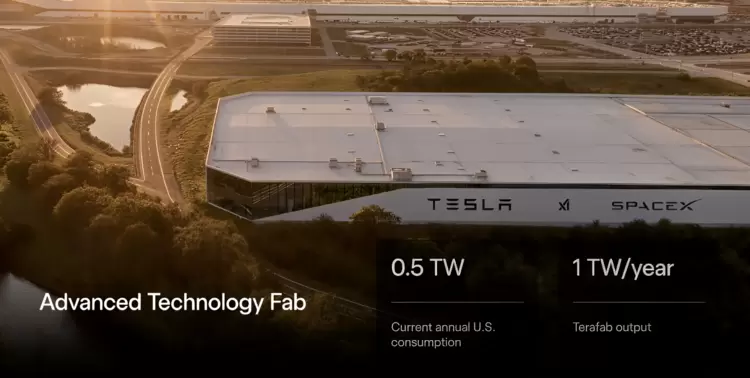 马斯克公布TeraFab芯片工厂计划年产1太瓦算力