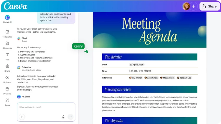 Canva可画正式发布Canva AI 2.0,转型为一体化生产力系统 Canva可画正式发布Canva AI 2.0,转型为一体化生产力系统