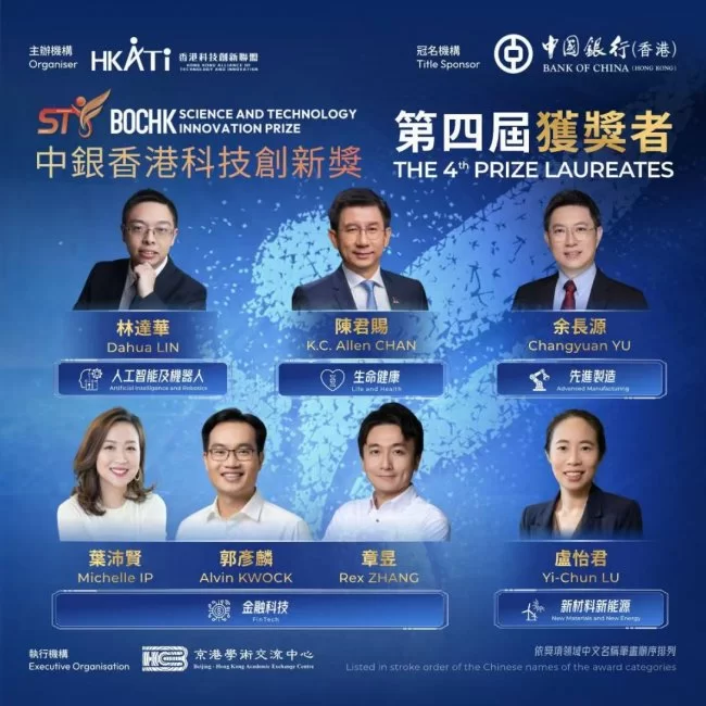 香港科创标杆奖项！商汤首席科学家林达华荣获中银香港科创奖